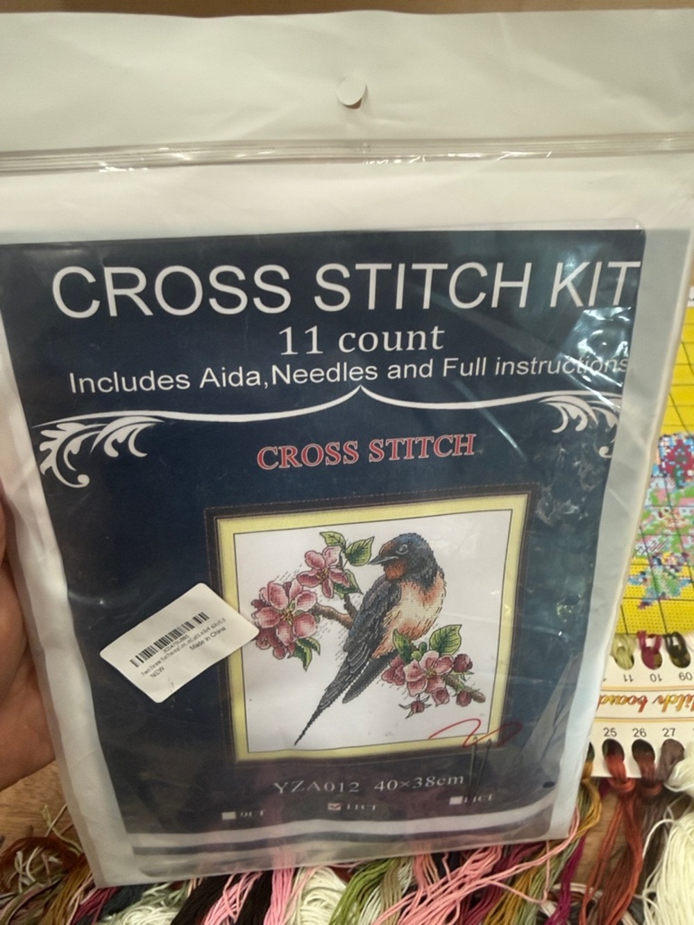 Bird Cross Stitch Kit with Multi-Color‎ Threads - Picture 2 of 4